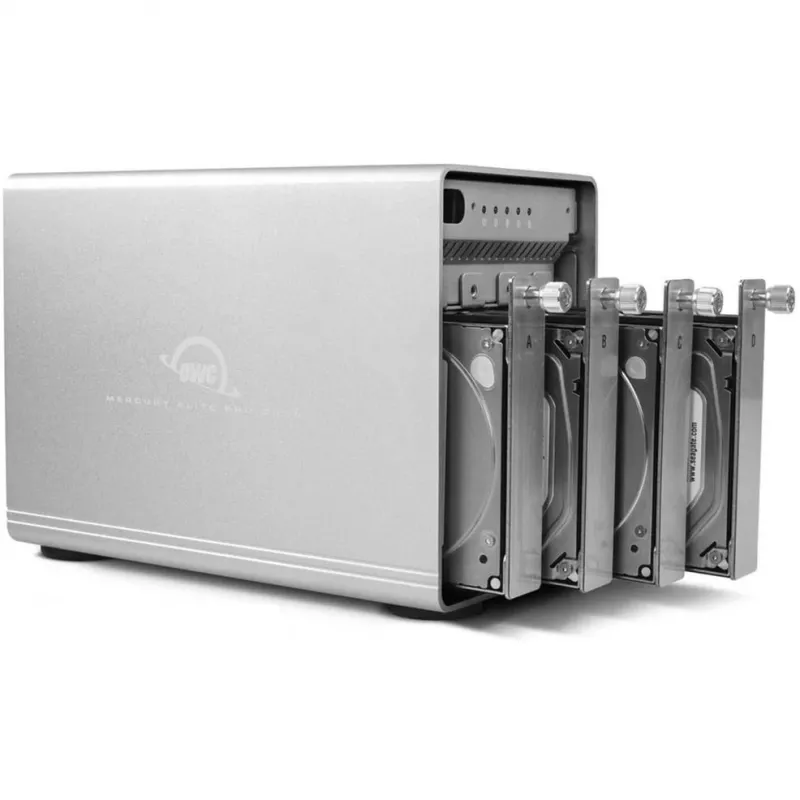 Mercury Elite Pro Quad, skrinka na disky strieborná, USB 3.2 Gen 2, pripravená na RAID