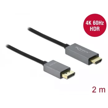 Kábel DisplayPort na HDMI DeLOCK aktívny 1.4 4K 60Hz 2m