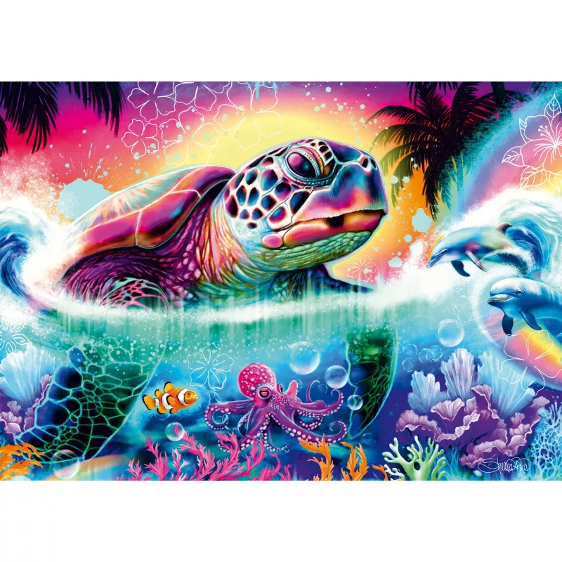 Puzzle Schmidt Spiele Sheena Pike Neon Turtle — 1000 dielikov