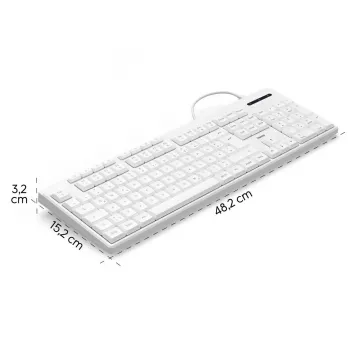 Drôtová klávesnica Hama CK-200 USB biela