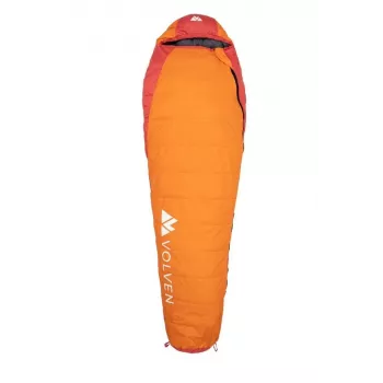 Spací vak Volven VOLVEN TRAVELLER Right Orange – mumia, zips vpravo, pre jednu osobu