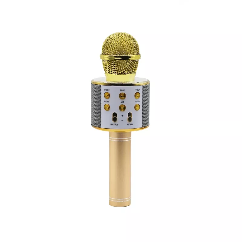 Mikrofón MANTA MIC10-G zlatý kardioida prenosný — kondenzátorový kardioida, ručný dizajn