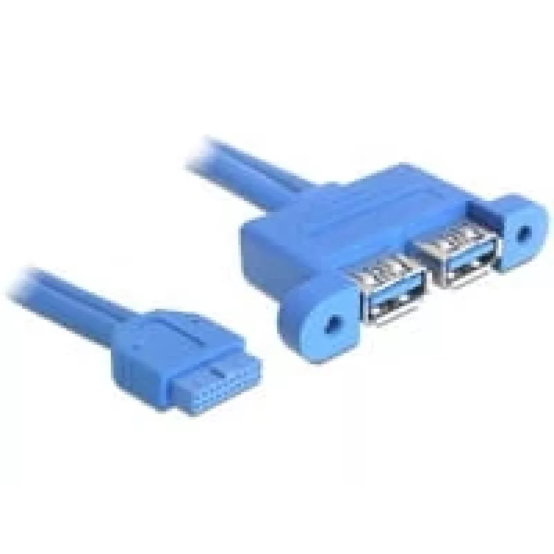 USB kábel DeLOCK 82941 USB 3.2 Gen 1 0,45 m 2 x USB A modrý