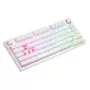 SAVIO PHENIX WHITE bezdrôtová mechanická klávesnica, Gateron Red Pro, ABS