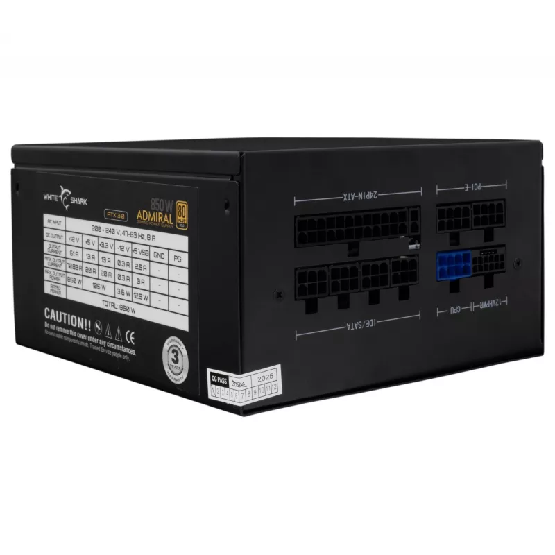 Napájací zdroj White Shark GPSU-850W Admiral 850W