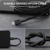 AUKEY CB-AL05 nylonový kábel Lightning na USB-A MFi, 2 m, čierny
