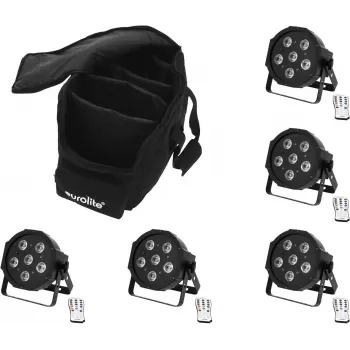 LED sada EUROLITE SLS-603 5x so softbagom – 5-dielna LED osvetľovacia sada