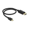 Mini DisplayPort na DisplayPort kábel DeLOCK 83984 0,5 m čierny