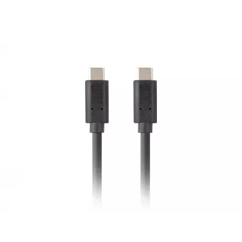 Kábel USB-C na C LANBERG CA-CMCM-32CU-0018-BK USB 3.2 Gen 2, 1,8 m, čierny, 100 W PD, 4K video