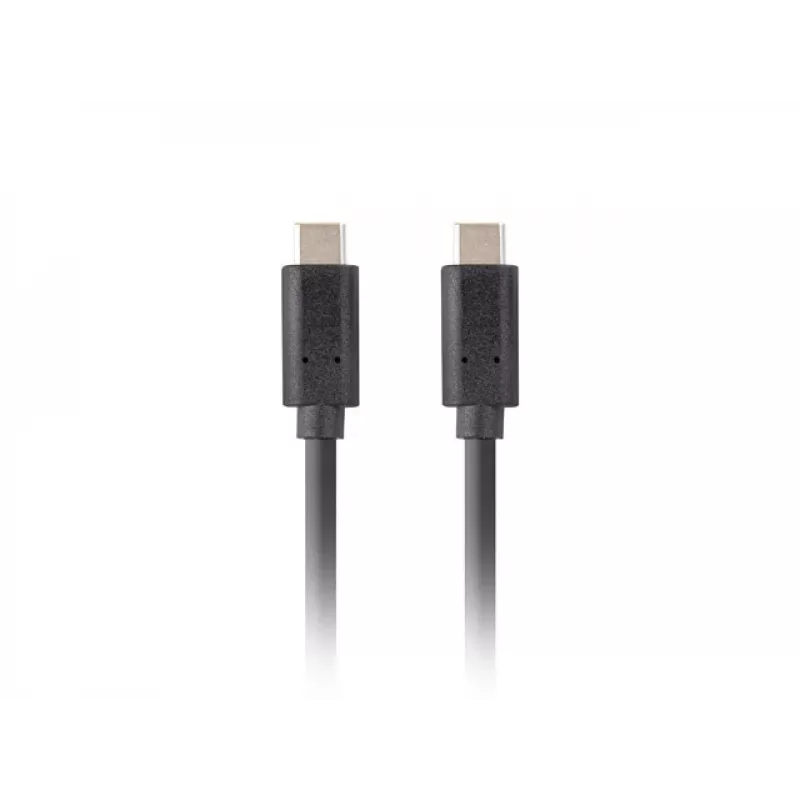 Kábel USB-C na C LANBERG CA-CMCM-32CU-0018-BK USB 3.2 Gen 2, 1,8 m, čierny, 100 W PD, 4K video