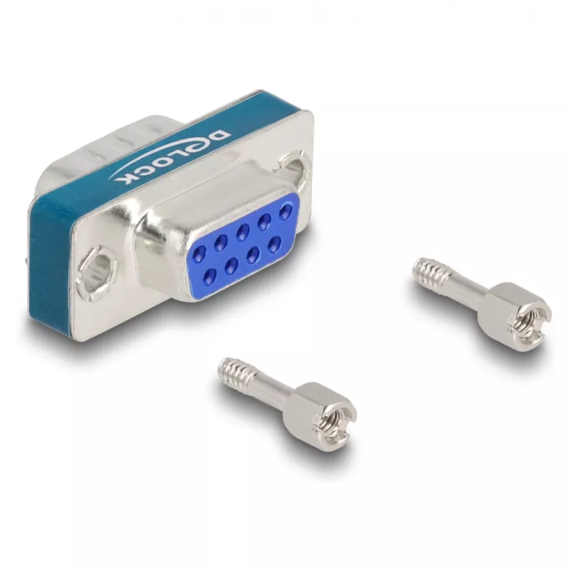 DeLOCK RF/EMI odrušovací filter D-Sub 9-pin konektor samec na konektor samica indukčný dolnopriepustný