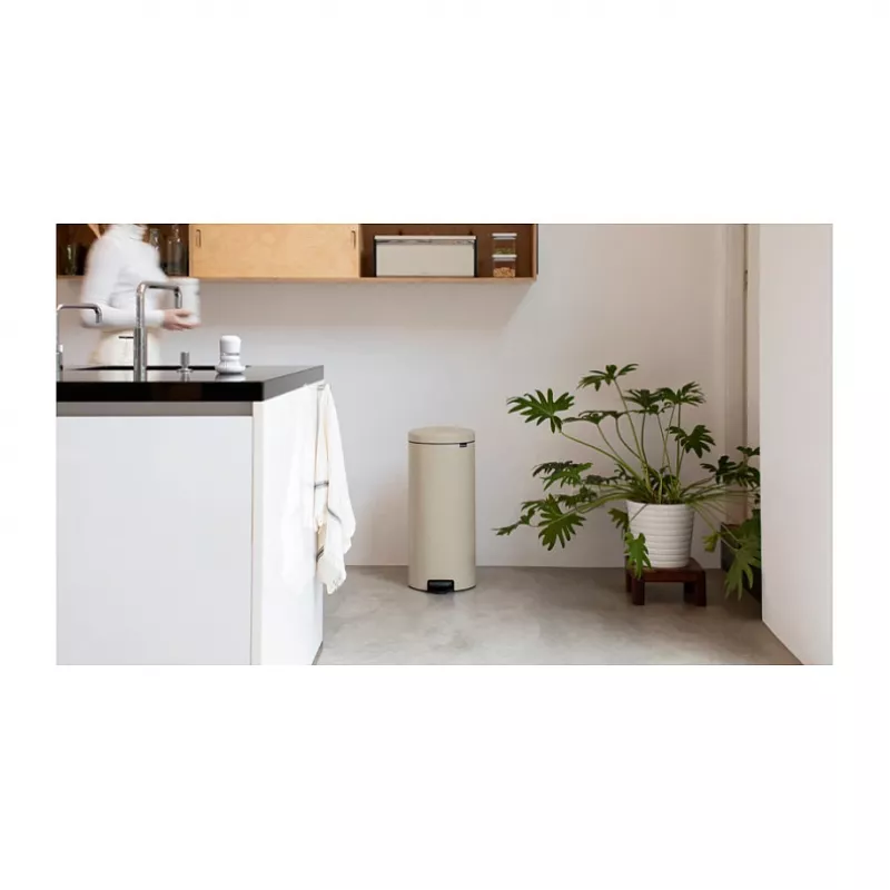 Brabantia NewIcon 30 L okrúhly béžový odpadkový kôš