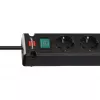 Predlžovací prívod Brennenstuhl Bremounta, 5 zásuviek, 2x USB-C, 3 m, čierny