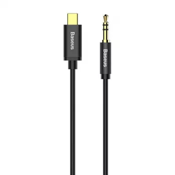 Baseus Yiven audio kábel USB-C na minikonektor 3,5 mm, 1,2 m (čierny)