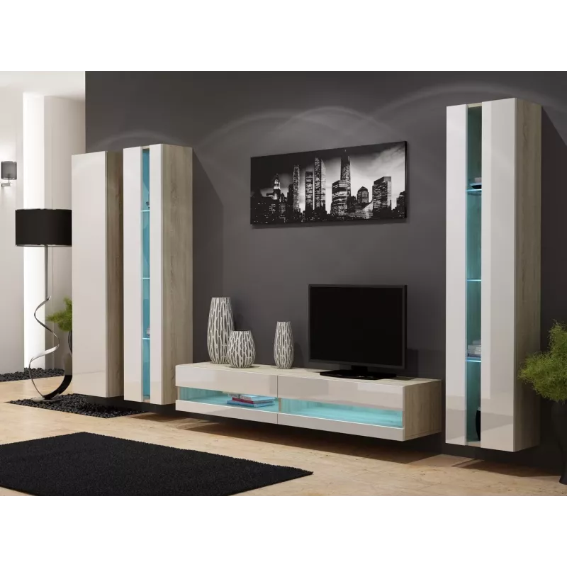 Cama regál VIGO NEW 180/40/30 Sonoma/biela lesk