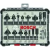 Bosch 2 607 017 472 Sada frézovacích nástrojov, 15 kusov, stopka 8 mm