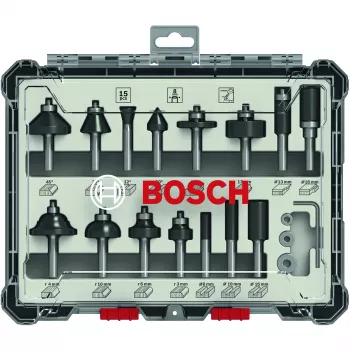 Bosch 2 607 017 472 sada fréz, 15 dielov, 8 mm stopka