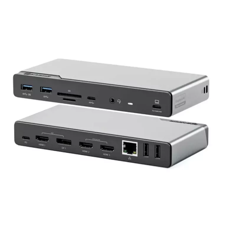 ALOGIC DV4 - dokovacia stanica - pre laptop - USB-C / USB-A - 3 x HDMI, DP - 1GbE (DUCDV4)