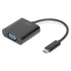 DIGITUS DA-70853 USB-C na VGA adaptér, Full HD 1080p, čierny