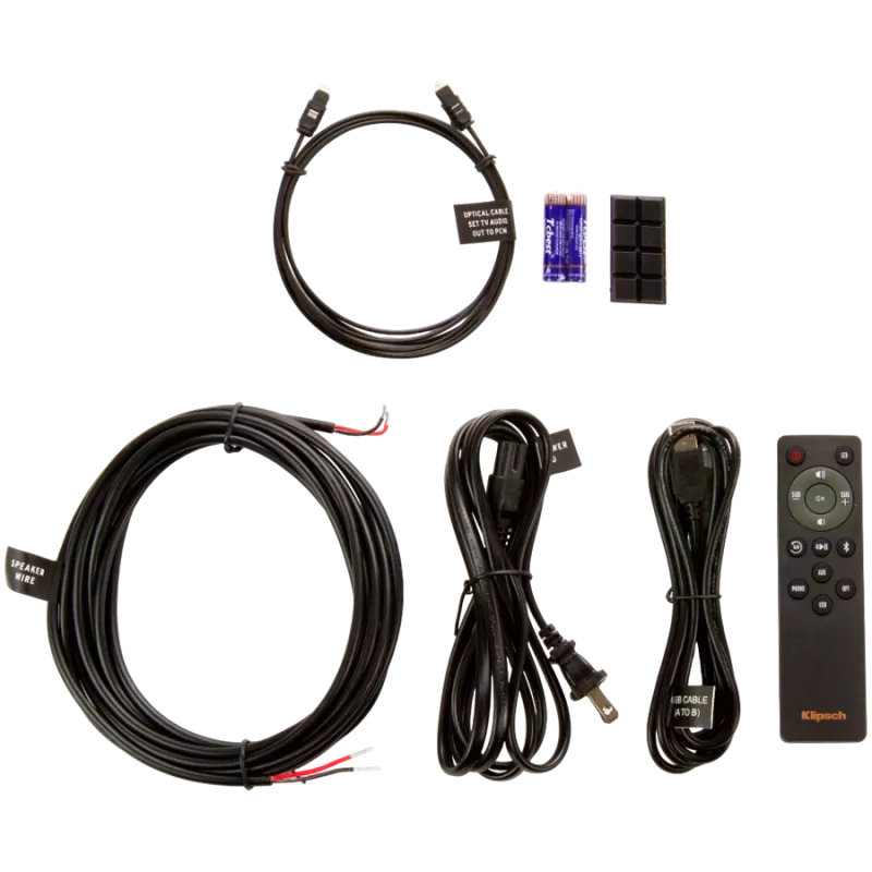 Aktívny regálový reproduktor KLIPSCH R-51PM — káblový & bezdrôtový, 120 W, čierny/meď