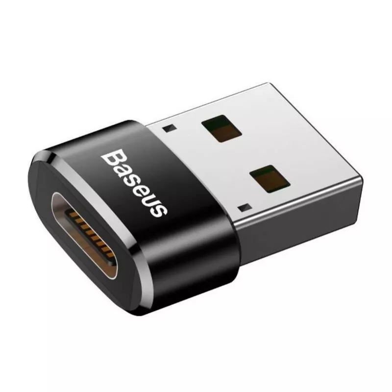 Baseus USB konektor samec na Type-C konektor samica adaptér konvertor čierny