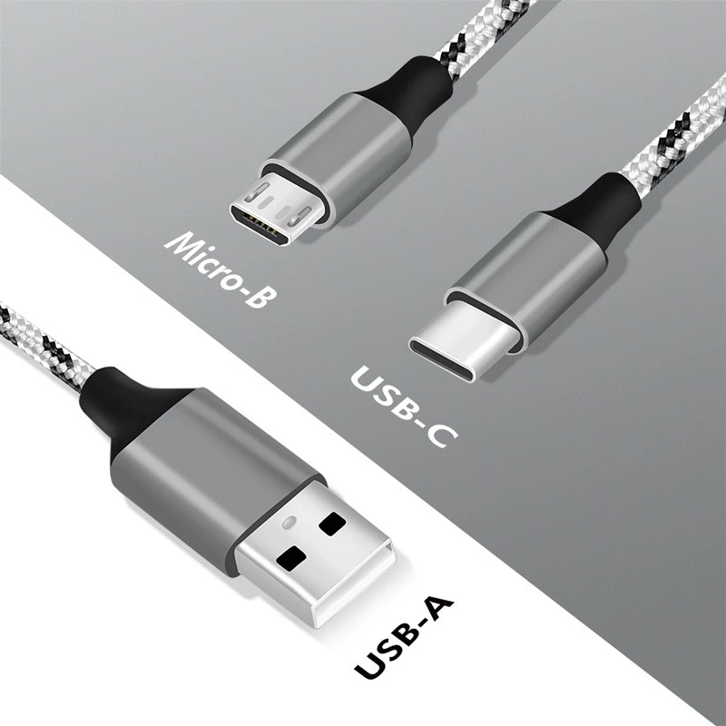 LogiLink CU0202 USB kábel USB 2.0 1,2 m USB A USB C/Micro-USB A sivý
