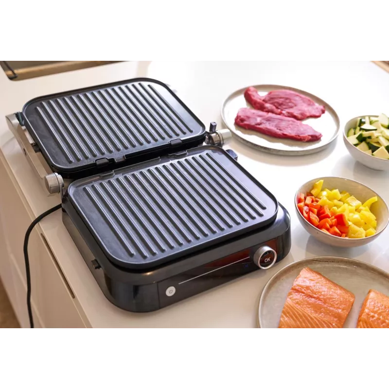 Kontaktný gril SEVINI Pro, KG 2395 (strieborná/čierna, 1 800 Watt)