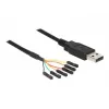 USB kábel DeLOCK 1,8 m USB2.0-A/TTL 6-pól čierny