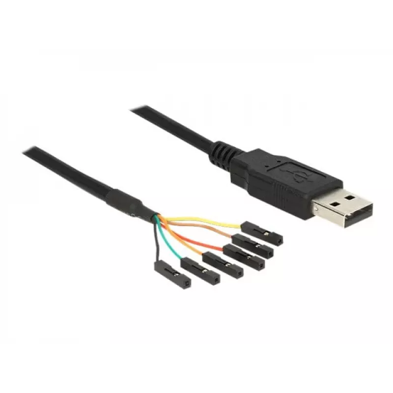 USB kábel DeLOCK 1,8 m USB2.0-A/TTL 6-pól čierny