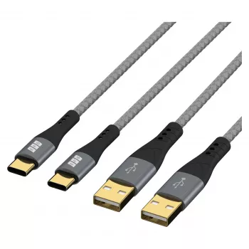 EFB Elektronik USB-A na USB-C súprava káblov 60W QC 3A 2x2m – digitálny/dáta (USB-AC-00007)