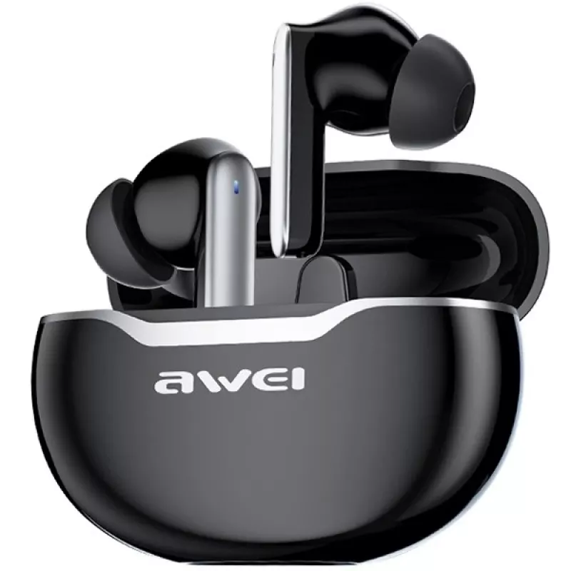 Awei slúchadlá Bluetooth 5.3 T50 TWS nabíjacie puzdro /čierna