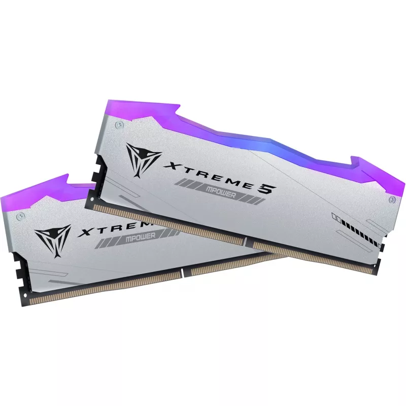Patriot Viper Gaming RGB XTREME 5 DDR5-6000 RAM, CL 30, Intel XMP 3.0 - 32GB Dual-Kit, strieborná