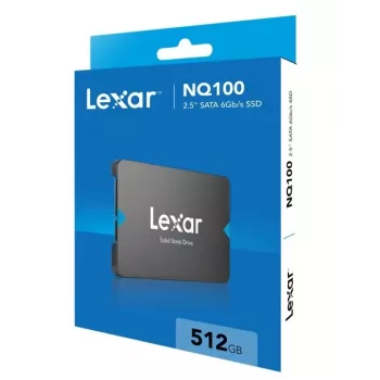 2,5-palcový SSD Lexar NQ100 512 GB SATA III, 550 MB/s čítanie, 6 Gbit/s prenos