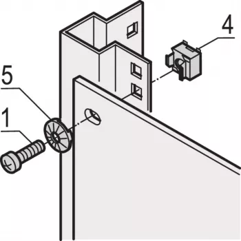 SCHROFF uzemňovacia klietková matica M6 - uzemňovacia klietková matica M6 10 ks (21120131)