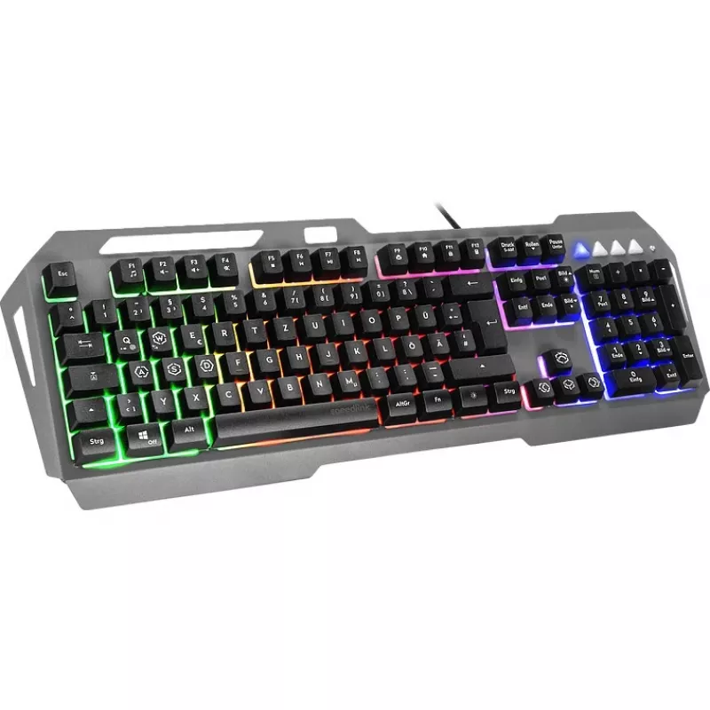 Speedlink herná klávesnica LUNERA. Metal Rainbow. čierna retail