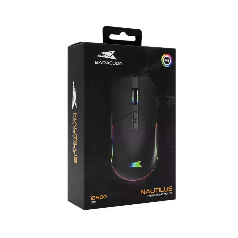 Myš Baracuda BGM-011 Nautilus čierna RGB USB
