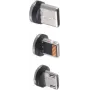 Káblový spoj ShiverPeaks BS14-19003 USB Micro-B USB-C 8-pin čierny strieborný