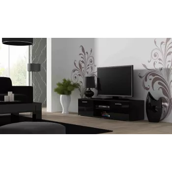 Cama TV stojan SOHO 140 čierna/čierna lesklá