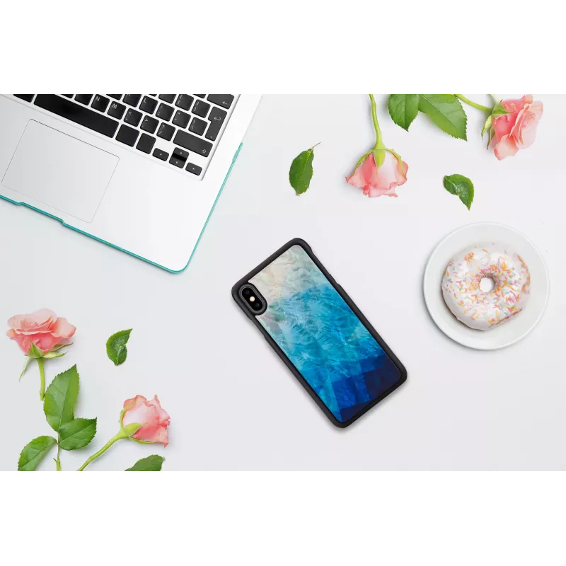 Puzdro na telefón iKins pre iPhone XS Max — modré jazero čierny finiš
