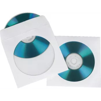 Hama CD/DVD papierové ochranné obaly, biele, balenie 25 ks 1 disk
