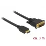 Videokábel adaptér DeLOCK 85655 3 m HDMI Type-A DVI čierny