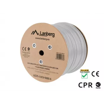 Sieťový kábel Lanberg LCS7L-11CU-0305-S RJ45 Cat7 305 m biely