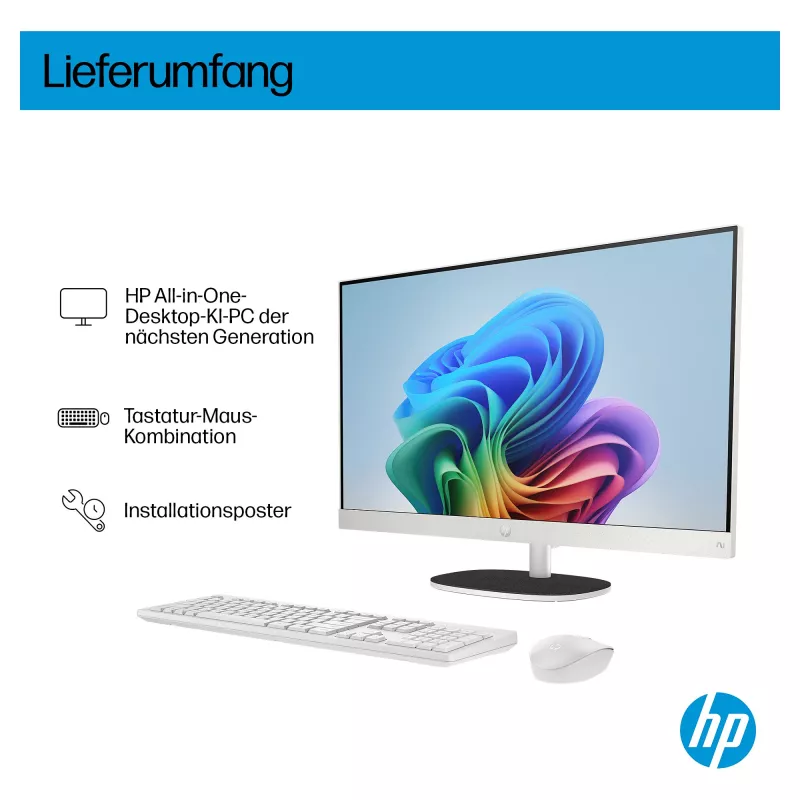 HP All-in-One PC (kompletné riešenie) 27-ct2073ng AMD Ryzen AI 7-350 512GBSSD 16GB biela (27-ct2073ng)