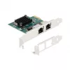 DeLOCK PCI Express x1 karta 2 x RJ45 Gigabit LAN BCM sivá