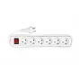 Microconnect MC-GRU0630DK rozbočovač napájania 3 m 6 zásuviek interiér biely