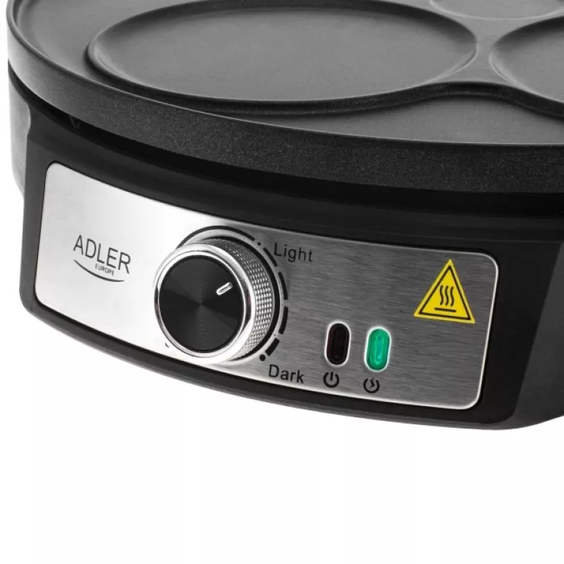 Adler AD 3093 Elektrický obojstranný výrobník palaciniek 2v1, 1600 W, čierny