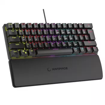 Mechanická klávesnica RAMPAGE PLOWER K60 s Blue spínačmi a RGB podsvietením