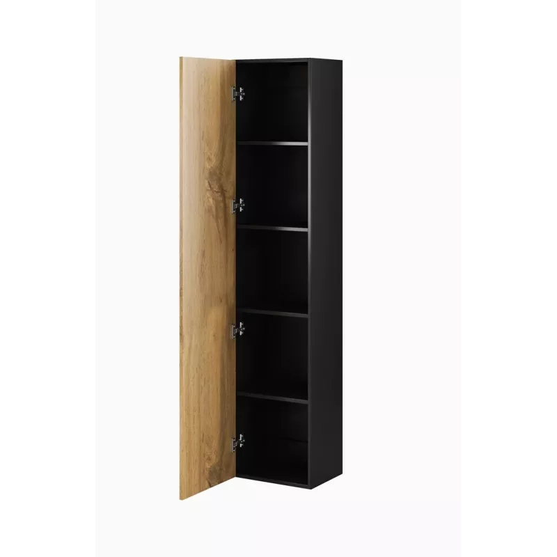 Cama obývacia zostava skríň VIGO 9 čierna/dub wotan