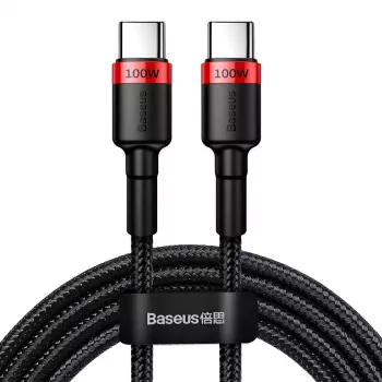 Baseus Cafule PD2.0 100W Flash-Charging USB na Type-C kábel (20V 5A) 2m červená+čierna