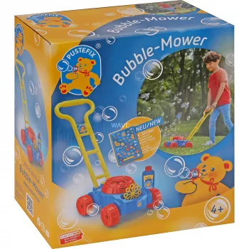 Bubble-Mower kosačka na trávu, bubliny modrá/červená